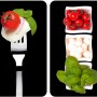 Set di 2 copripiano cottura Wenko Caprese con pomodori, mozzarella e basilico.