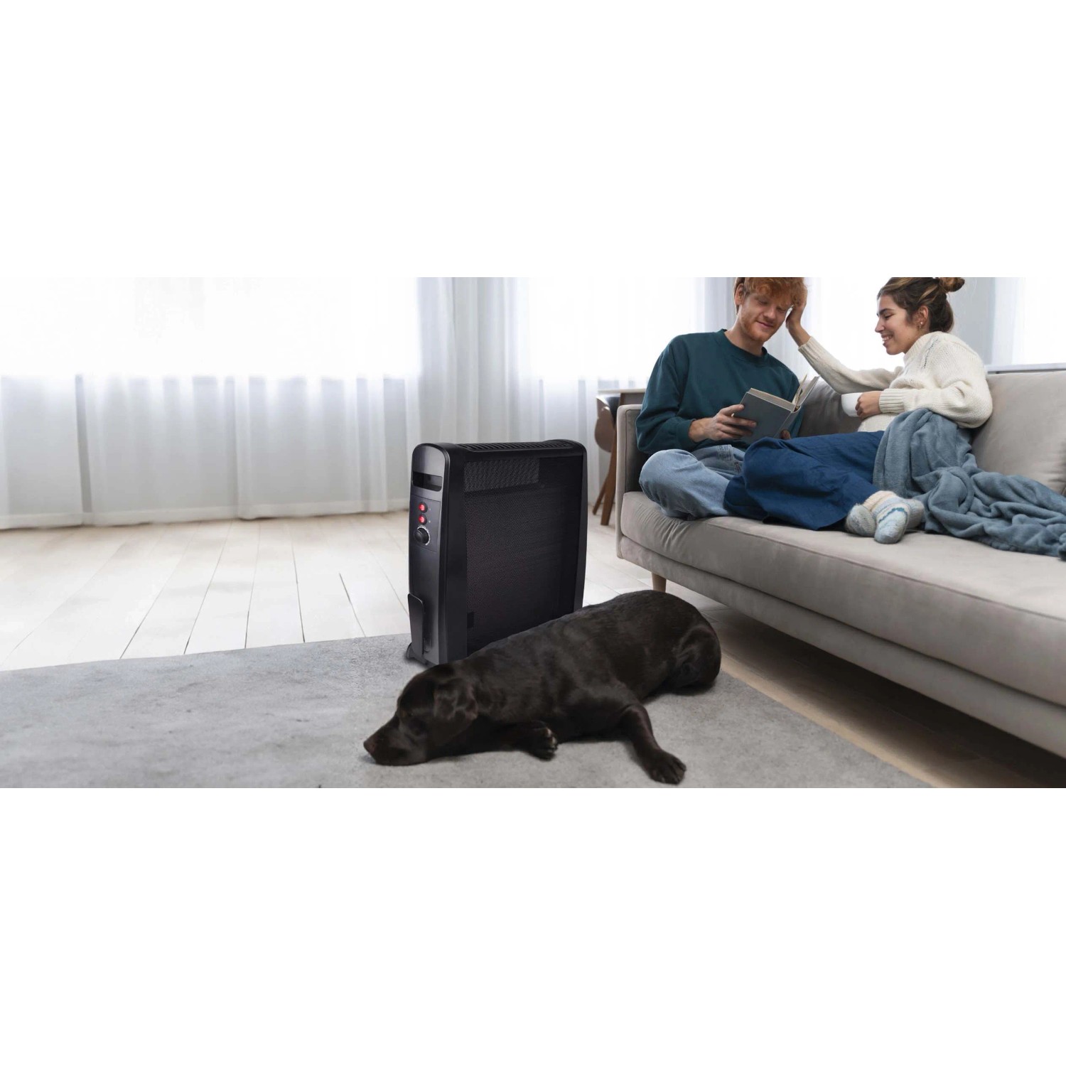 Radiatore elettrico Romeo con elemento in mica 2000W nero_2