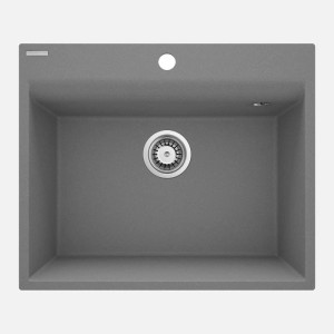 Lavello 1 vasca Idrostile Bayamo 500x216 mm grigio metallizzato