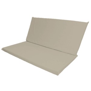 Cuscino per dondolo 2 posti ecrù 105x55x6 cm