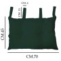 Cuscino per sedia t.b.t. verde scuro con lacci, 70x45 cm.