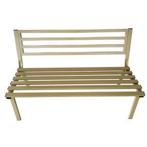 Panca da giardino in acciaio Montecarlo 2 posti 127x61x80 cm tortora