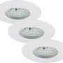 Set da 3 faretti da incasso a LED Briloner Attach, fissi, bianchi, adatti per interni e bagno.
