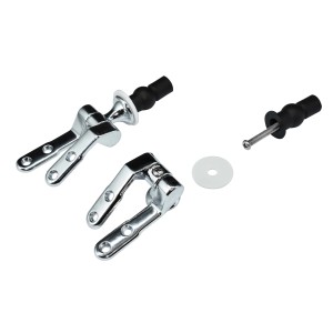 Set di fissaggio per sedile WC, cromato, per il montaggio di sedili WC.