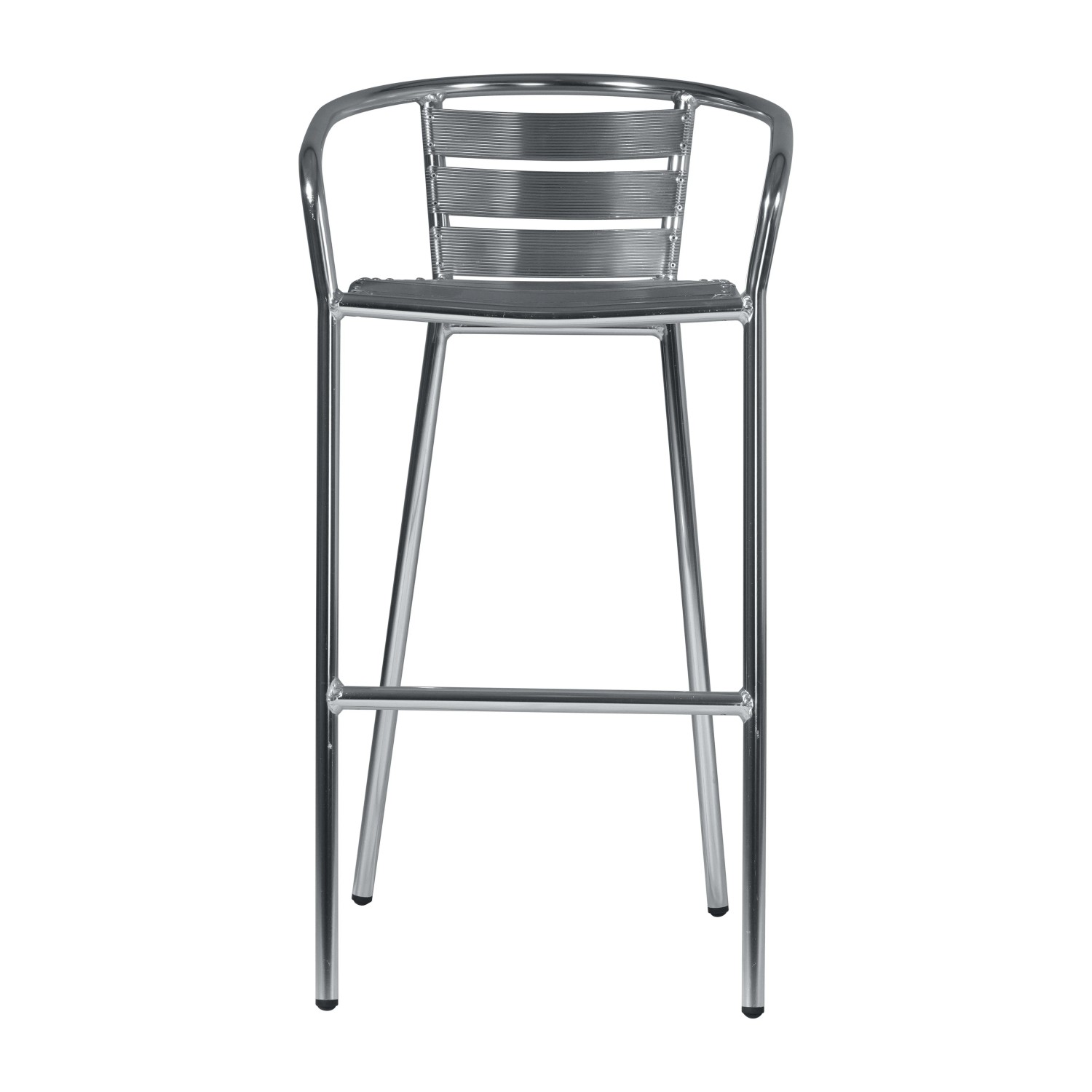 Sedia da giardino t.b.t. in metallo color argento.