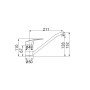 Disegno tecnico: Miscelatore monocomando t.b.t. con dimensioni.