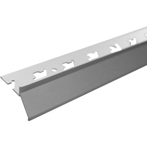 Profilo per balconi Arcansas in alluminio rivestito, 0,7 x 3,8 x 250 cm, per bordi piastrelle su balconi e terrazze.