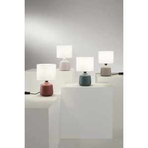 Lampada da tavolo Burano base beige in ceramica 23x14 cm