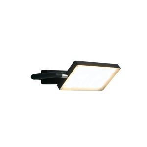 Lampada da parete a LED Book di Luce Design nera, 1 luce, per illuminazione moderna.