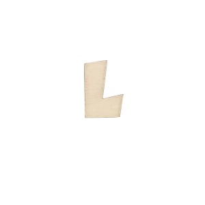 Lettera in legno "L" come decorazione da parete