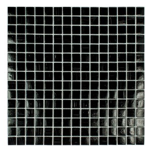 Piastrella a mosaico t.b.t. nera quadrata per pareti e pavimenti.