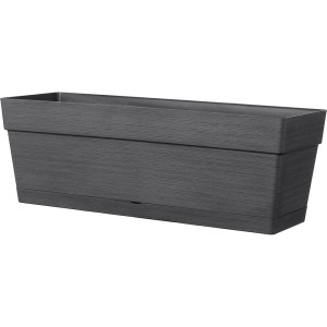 Fioriera rettangolare grigia t.b.t. per balcone.