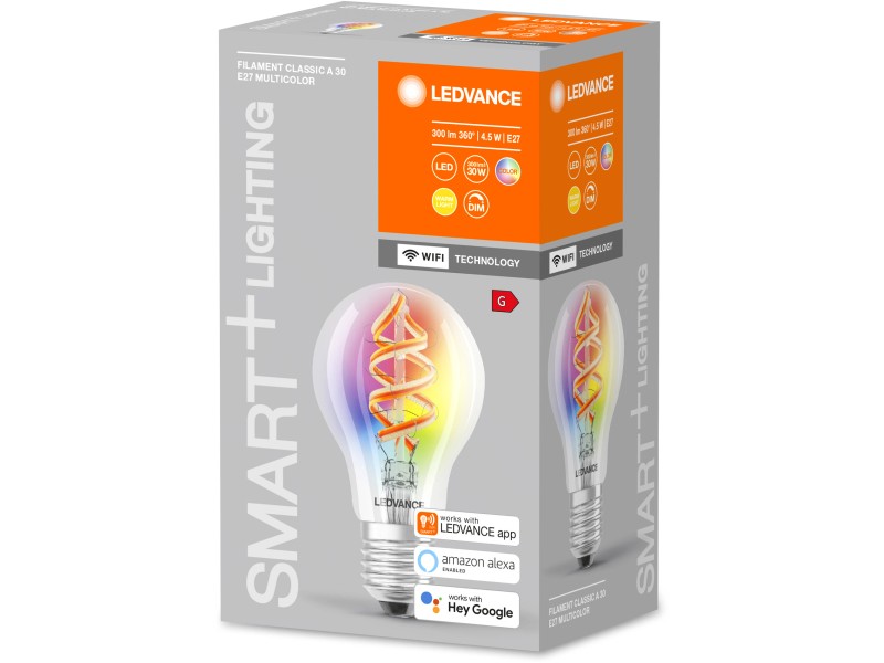 Lampdina LED Smart+ Lampadina Wifi filamento Classic E27 4,5 W 300 lm 2700  K RGB