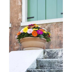 Ciotola in terracotta bordata graffiata ø 35 cm