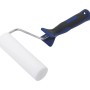 Rullo in schiuma LUX, 15 cm, con impugnatura morbida blu e nera per verniciare.
