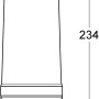 Disegno tecnico filtro a carbone attivo Grohe Blue: Filtro per sistemi acqua Grohe Blue, dimensioni 234 x 88 mm.