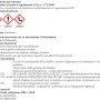 Istruzioni di sicurezza e simboli di pericolo su un'etichetta del prodotto.