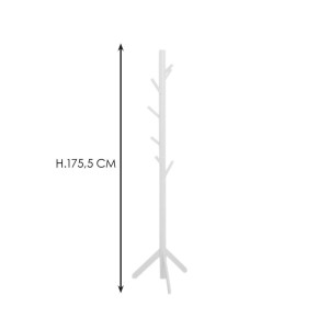 Appendiabiti piantana faggio h 175,5 cm bianco