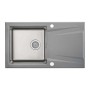 Lavello 1 vasca con gocciolatoio Idrostile Mapos 500x220 mm grigio met