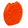 Accumulatore di freddo arancione per attrezzatura da campeggio con motivo a pois.