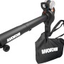 Worx WG583E.9 soffiatore/aspiratore a batteria solo: Soffiatore con sacco di raccolta e ruote.