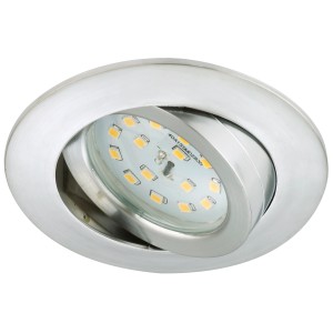Faretto da incasso a LED Briloner dimmerabile e orientabile, color alluminio, set da 1.