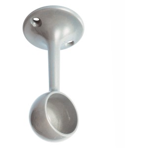 Supporto a soffitto argentato per barra da cucina, categoria Sistemazione cucina.