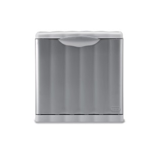 Pattumiera a pedale grigia t.b.t. per cucina o bagno, Pattumiere.