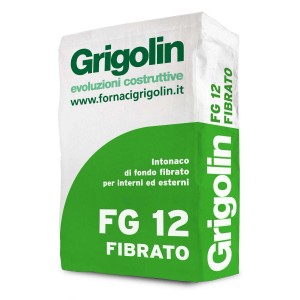 Sacco di intonaco Grigolin FG 12 Fibrato per interni ed esterni.