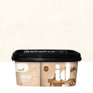 Secchio di pittura effetto decorativo t.b.t. Nacre color Meringue. Design decorativo per interni.