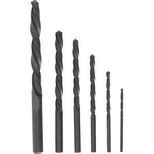 Set di 6 punte da trapano per metallo in custodia, varie misure per trapano e avvitatore a batteria.
