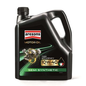 Olio motore Arexons 10W-40 in tanica. Olio per motori benzina e diesel.
