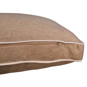 Cuscino con fascia e doppio piping beige 30x50 cm