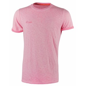 T-shirt rosa t.b.t. da donna, abbigliamento da lavoro.