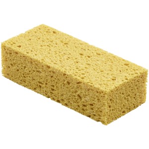 Spugna in viscosa gialla, rettangolare per la cura dell'auto ad alto assorbimento.