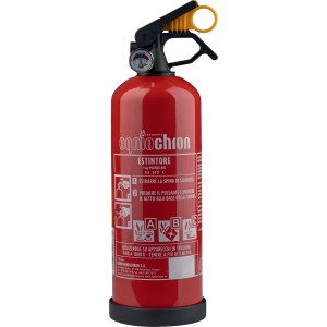 Estintore rosso per auto e casa. Design compatto per emergenze. Primo soccorso in caso di incendio.