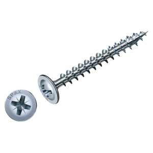 Vite per mobili Spax a testa bombata, Ø 3x20 mm, attacco T-Star plus, 100 pezzi, per costruzione mobili.