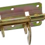 Catenaccio a leva zincato giallo, 100x48 mm, per ante di mobili e uso esterno.