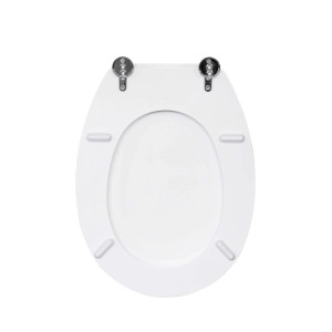 Copriwater ovale Piemonte in mdf bianco
