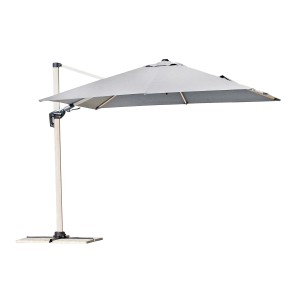 Ombrellone a braccio t.b.t. grigio per giardino o terrazza.