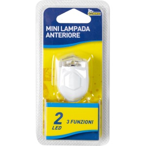 Mini luce bici, luce anteriore LED bianca per riparazione e ricambi.