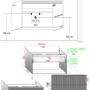 Disegno tecnico: t.b.t. Mobile bagno Zeus 100 2C, misure e dettagli per l'arredo bagno.