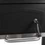 Dettaglio: Barbecue a carbone nero Jaxon XL con sportello e maniglia. Ideale per grigliare e affumicare.