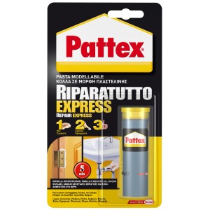Pattex Riparatutto Express pasta modellabile, ideale per incollare, riparare e sigillare.