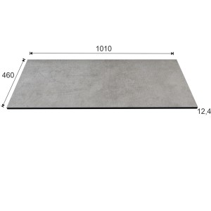 Top lavabo t.b.t. grigio con dimensioni (1010x460x12,4 mm).
