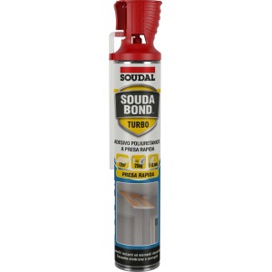 Soudal Souda Bond Turbo schiuma PU, cartuccia rossa.