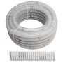 Tubo per irrigazione t.b.t. grigio flessibile arrotolato.