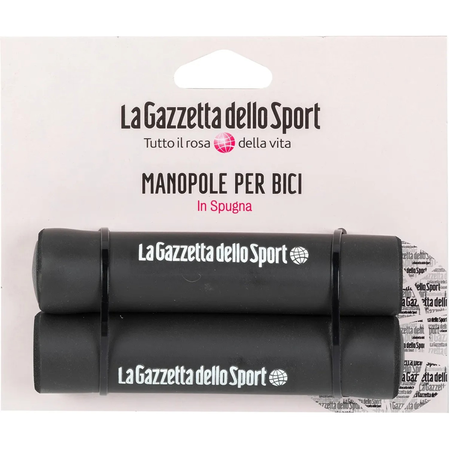 Manopole bici nere La Gazzetta dello Sport per comfort al manubrio.