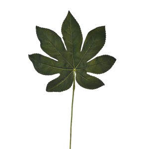 Pianta artificiale: Singolo ramo di foglia verde, ideale per decorazioni.
