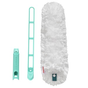 Spolverino Leifheit Superduster XL con manico e tessuto in microfibra per la pulizia delle superfici.